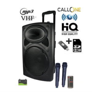 Караоке звучник 12" со 2 безжични микрофони