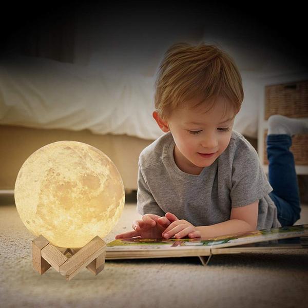 3D Moon ламба на допир со батерија - Image 5