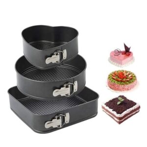 Сет 3 модли за торта срце/круг/квадрат