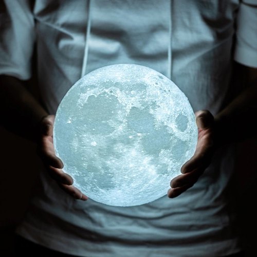 3D Moon ламба на допир со батерија - Image 4