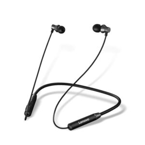 Lenovo Bluetooth Magnetic Neckband Earphones Sport Earbuds HE05 black