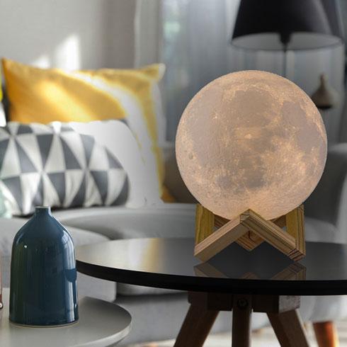 3D Moon ламба на допир со батерија - Image 8