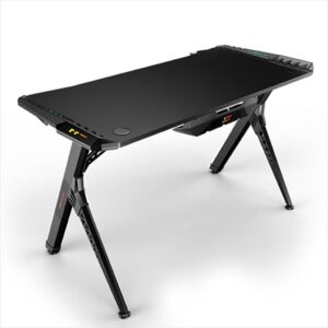 GAMING DESK RGB XIGMATEK APEX ONE, Carbon Fibre Style w/ Remote RGB LED, Cup Holder, Headphone Hook, Cable Box 56155