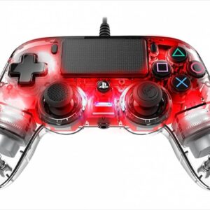 GAME PAD WIRED NACON ILLUMINATED COMPACT (for PC, PS4), w/Headset jack, RED, SLEH-00469
