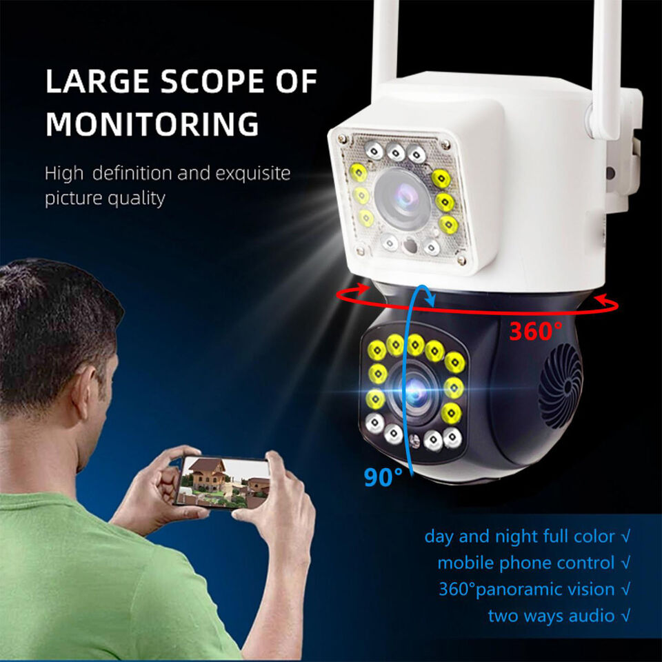 Dual Lens WiFi Wired Alarm Camera 4mpx+4mpx - Image 20